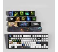 LOL Lot de 30 capuchons de clavier mécanique de jeu sur PC gravés au laser avec chaque portrait passif et compétences compatibles avec n'importe quel clavier mécanique (14 touches MasterYi)