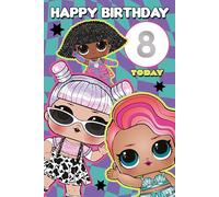 LOL Surprise Carte d'anniversaire avec autocollants