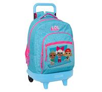 LOL SURPRISE DIVAS - Grand sac à dos à roulettes, compact, amovible, idéal pour les enfants de différents âges, confortable et polyvalent, qualité et résistance, 33 x 22 x 45 cm, couleur bleue, bleu,
