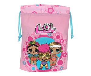 LOL SURPRISE! Glow Girl - Sac à déjeuner - Trousse de rangement de qualité optimale, résistance maximale, porte-nourriture, loisirs, 20 x 25 cm, Rose, rose, Estándar, Décontracté