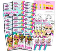 LOL Surprise - Lot de mini cadeaux de fête pour enfants - Ensemble avec 24 mini packs de jeu Grab n Go avec pages à colorier, autocollants et plus encore | Fournitures de fête d'anniversaire LOL