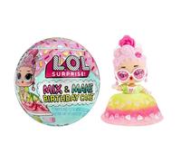LOL Surprise Mix & Make Birthday Cake - Mini Poupée 7,5cm, Robe en Forme de Gâteau - Fabriquer et Décorer - Modèle Aléatoire