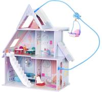 LOL Surprise OMG Winter Cottage Set de jeu - Plus de 45 surprises - chalet d'hiver avec ascenseur de ski, chambre, salle de bains, salon, cuisine, meubles et plus - 4 ans +