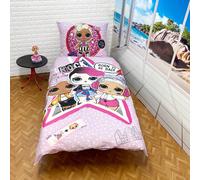 Lol Surprise Rock Set 2pezzi Lit Simple Housse de Couette 140x200cm, Taie Blanc