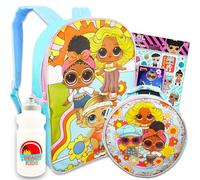 LOL Surprise ! Sac à dos et sac à déjeuner pour filles - Ensemble de 5 pièces avec sac à dos d'école pour poupées LOL de 40,6 cm, boîte à déjeuner, bouteille d'eau, plus, rose, Lol Dolls travel set,
