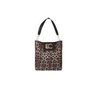 LOLA CASADEMUNT Shopper avec chaîne et logo léopard effet cuir