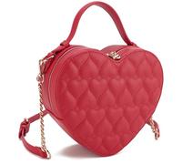 lola mae Sac à bandoulière en forme de cœur pour femme avec fermeture éclair autour du sac à bandoulière