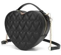 lola mae Sac à bandoulière en forme de cœur pour femme avec fermeture éclair autour du sac à bandoulière