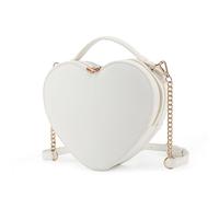 lola mae Sac à bandoulière en forme de cœur pour femme avec fermeture éclair autour du sac à bandoulière