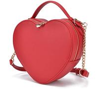 lola mae Sac à bandoulière en forme de cœur pour femme avec fermeture éclair autour du sac à bandoulière