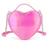lola mae Sac à bandoulière en forme de cœur pour femme avec fermeture éclair autour du sac à bandoulière