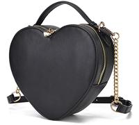 lola mae Sac à bandoulière en forme de cœur pour femme avec fermeture éclair autour du sac à bandoulière