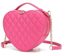 lola mae Sac à bandoulière en forme de cœur pour femme avec fermeture éclair autour du sac à bandoulière