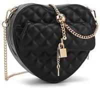 lola mae Sac à bandoulière en forme de cœur pour femme avec fermeture éclair autour du sac à bandoulière, Small