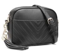 lola mae Sac à bandoulière matelassé, sac à main à bandoulière au design tendance, Noir, Small