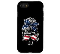 Lola Messy Hair Chignon avec lunettes de soleil ruban USA Coque pour iPhone SE (2020) / 7 / 8