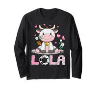Lola Mignonne Vache Moo Moo Farmer Anniversaire Famille Assorti Manche Longue