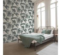 Lola Paris Palm Leaf Papier Peint Crème/Argent 36919-2 Métallique Exotique