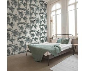 Lola Paris Palm Leaf Papier Peint Crème/Argent 36919-2 Métallique Exotique