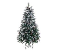 LOLAhome Árbol de Navidad Artificial plegable 1029 ramas mixtas ignífugas nevado de 210 cm
