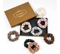 Lolalet 8 Chouchous en Satin Cheveux Élastique, Chouchou Ties Cordes, Satin Scrunchie Colorés, Accessoires Cheveux pour Femme ou Filles -Style A