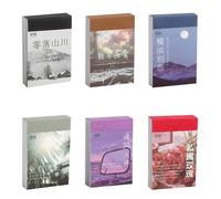 LOLANIUT Set de stickers journaling 6 livres autocollants scrapbook accessoires bullet journal DIY stickers vintage botanique cartoon écriture ciel étoilé minimaliste pour agenda journal bricolage
