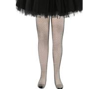 LOLANTA 2-Pack Collants Résille Filles, Collants Strass Étincelants pour Enfants Bas de Concours de Danse, Noir moyen, 8-13 ans, XL
