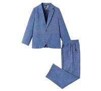 LOLANTA 2 Pièces Garçons Smoking, Blazer et Pantalon, Vêtements pour Enfants Ensemble de Costume Mariage, Bleu Clair, 9-10 Ans, 150