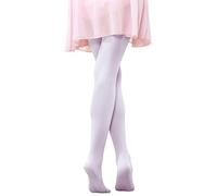 LOLANTA Collants de danse classique pour filles, antidérapants, semi-opaques, ultra-extensibles et doux, Blanc, 9-11 ans, XL