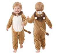 LOLANTA Déguisement de Animal Unisexe pour Bébé, Animal Combinaison en Flanelle à Capuche Barboteuse Enfant, Costume de Carnaval