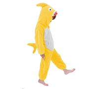 LOLANTA Déguisement Requin Enfant, Animal Combinaison en Flanelle à Capuche pour Garçons Filles, Jaune, 6-7 Ans, Tag L
