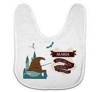 LolaPix Bavoirs Magicien. Bavoir personnalisé avec nom. Dossards originaux. Bébé, garçon, fille. Fermeture velcro pour bavoir enfant. Cadeaux personnalisés. Divers modèles.