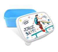 LolaPix Boîte à Casse-croûte. Cadeaux personnalisés. Boîte à goûter avec nom. Convient aux Micro-Ondes et ne Contient ni BPA, ni phtalates, ni métaux Lourds. Différents modèles. Skate
