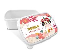 LolaPix Boîte à goûter personnalisée. Cadeaux personnalisés. Boîte à goûter avec nom. Convient aux Micro-Ondes et ne Contient ni BPA, ni phtalates, ni métaux Lourds. Différents modèles. Frida