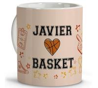 LolaPix Cadeaux originaux pour le basket-ball. Tasse de basket-ball. Cadeaux pour sportifs. Mugs originaux pour cadeaux. Mugs personnalisés. Mug en céramique de 330 ml. Basket-ball