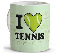 LolaPix Cadeaux pour les joueurs de tennis. Tennis hommes. Tennis féminin. Cadeaux pour sportifs. Tasses originales à offrir. Tasse en céramique de 330 ml. Tennis