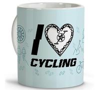 LolaPix Cadeaux pour sportifs. Tasses originales à offrir. Tasses personnalisées. Tasse en céramique de 330 ml. Cyclisme