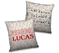 LolaPix Coussin carré personnalisé avec nom. Cadeau pour Les Fans, Unique, Original et Exclusif. Qualité Premium Différentes Tailles à Choisir. Coussin Remplissage Inclus. Stranger Lights