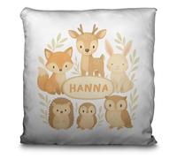 LolaPix Coussin Enfant personnalisé. pour garçon, école ou crèche. Matière Polyester agréable et Solide. Fermeture cachée. Impression Recto Verso. Terrestres
