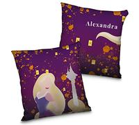 LolaPix Coussins Rapunzel. Coussin personnalisé. Coussins Disney. Personnalisé avec Le nom. Les Deux Visages. Différentes Tailles et différents modèles. Raiponce