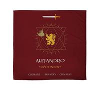 LolaPix Couverture Gryffondor. Cadeau de bébé Nouveau-né. Couverture personnalisée avec nom. Tissu Polaire Divers modèles. Gryffondor