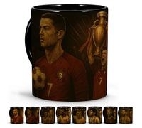 LolaPix Cristiano Mug. Football Legends Mugs. Breakfast Mugs. Football Stuff for Kids. Football Coach. Father's Day Original Gifts. Unique Legends Collection 330ml CRISTIANO