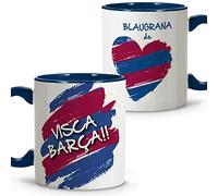 LolaPix Mug Barcelone. Mug Collegue. Tasse Football Barca. Idee Cadeau. Mug Original. Tasse en Céramique. 330ml. Barcelone