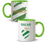 LolaPix Mug BETIS. Mugs personnalisés avec nom. Tasse de petit-déjeuner footballistique. Tasse en céramique 330ml. Différents modèles.