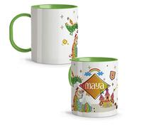 LolaPix Mug Licorne. Tasse Personnalisée Prénom.Tasse Plastique. Mug Enfant. Sans BPA. 330 ml. Alpacorn pour enfants