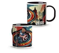 LolaPix Mug Marvel. Personnalisé avec photo et nom. Gobelet en plastique pour enfants. 330 ml. Tasse originale. Mug pour enfants. Cadeaux originaux. CAPITAINE AMERICA