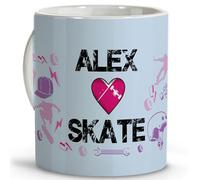 LolaPix Mug patineur. Cadeau patineur. Patineur adulte. Cadeaux pour sportifs. Tasses originales à offrir. Mugs personnalisés. Tasse en céramique de 330 ml. Skateboarding