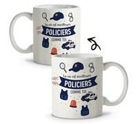 LolaPix Mug pour Policiers. Cadeau Police. Mug Rigolo. Mugs pour les travailleurs. Tasses de métiers. 330ml Tasse Policier