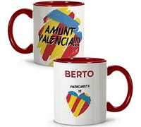 LolaPix Mug VALENCIA Mugs personnalisés avec nom. Tasse de football pour le petit déjeuner. Tasse en céramique 330ml. Différents modèles.