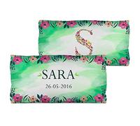 LolaPix Oreiller Personalisé avec Votre Prenom. Remplissage Inclus. Cadeau Unique, Original et Exclusif. Différentes Tailles à Choisir. Fleurs
